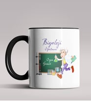 Kişiye Özel Biyoloji Öğretmeni Tasarımlı Siyah Renk Kupa Bardak 4 (Siyah)