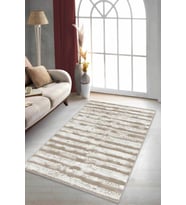 Bej Spor Kaymaz Tabanlı Makinede Yıkanabilir Halı FO04 - 100 x 160 cm