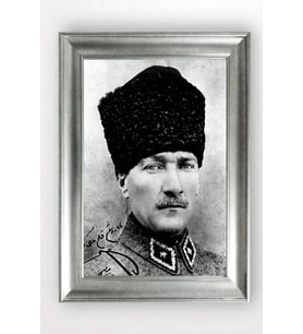 Gümüş Çerçeveli Atatürk Tablo cv917