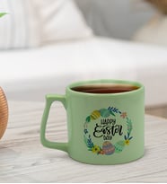 BK Gift Happy Easter Tasarımlı Pastel Yeşil Middle Kupa Bardak, Arkadaşa Hediye, Ev Hediyesi, Paskalya Bayramı Hediyesi, Ofis Hediyesi (Model 1)