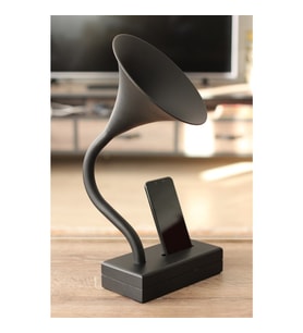 Siyah Deju Raven Akustik Gramofon 1 W Güç ve 10 W Subwoofer ile Kablolu Bağlantı
