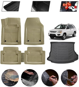 Kia Sportage 2005-2010 Uyumlu Paspas Araca Özel Bagaj Havuzu MBS Bej