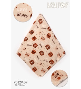 Ayıcıklı Peluş Bebek Battaniye 88*100