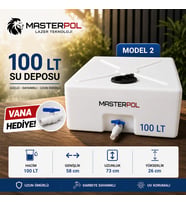 100 Lt Kare Su Deposu Vana Hediye Model 2 Tankı Bidonu Karavan