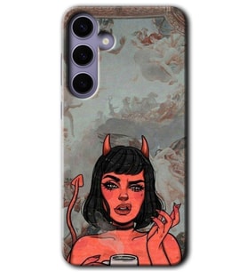 Galaxy S24 Kılıf HD Desen Baskılı Kılıf - Devil Girl