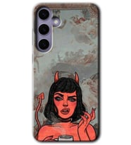 Galaxy S24 Kılıf HD Desen Baskılı Kılıf - Devil Girl