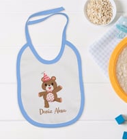 BK Kids Kişiye Özel Mavi Bebek Mama Önlüğü - Model 197