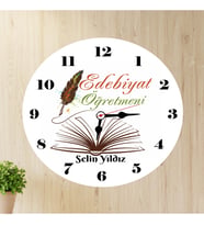 Edebiyat Öğretmeni Duvar Saati