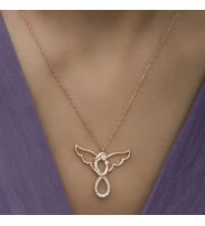 Melek Anne Çocuk 925 Ayar Gümüş Kolye