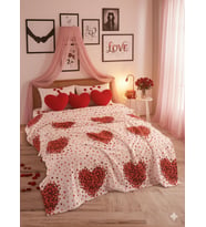 Çift Kişilik Baskılı Pike Yatak Örtüsü Daisy 200x230 cm (Bej)