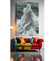 DİSTOPİK KADIN SİLÜLETİ V1 Ev Duvar Salon Güzellik Salonu Ofis Dükkan Dekarasyon Kanvas Tablo (Çok Renkli)