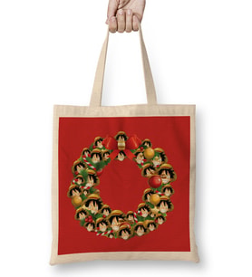 Monkey D Luffy One Piece Multiface Christmas Wreath Bez Çanta Uzun Saplı