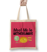 Funny Travel Netherlands Gift design lover-Trippin Wanderlust Journey Adventurer Vacation Bez Çanta Uzun Saplı