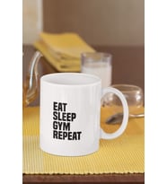 Eat Sleep Gym Repeat Baskılı Kupa Bardak