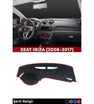 Seat Ibıza (2008-2017) 3d Torpido Koruma Kılıfı - Ön Göğüs Kaplama - Kırmızı Şerit