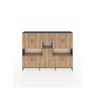 Arges Dolap 14 Raflı 10 Kapaklı 220x30x163 Antrasit-Çam