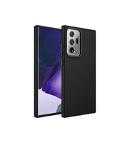 Samsung Galaxy Note 20 Ultra Uyumlu Kılıf Metal Çerçeve ve Buton Tasarımlı Silikon Zore Luna Kapak (Siyah)