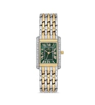 Ferro FL21483A-D6 Quartz Çelik Altın/Gri Yeşil Kadran 22 mm Kadın Kol Saati