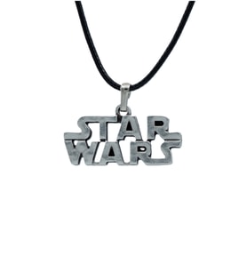 Star Wars Deri ip Kolye - Gümüş Kaplama - Kadın Erkek Kolye - No:798