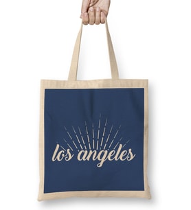 Los Angeles Logo Bez Çanta Uzun Saplı