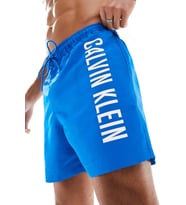 Calvin Klein Intense Power Medium Drawstring Swim Short Erkek Orta Boy Yüzme Şortu Mavi