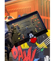 Mickey Mouse Kalpli 3D Motosiklet Pleksi Plakalık