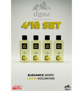 Ilgaz Limon Kolonyası 4'lü Set 80 Derece 400 ml Elegance Series