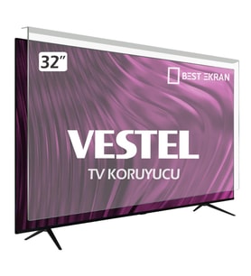Vestel 32HV9750 Tv Ekran Koruyucu - Vestel 32" inç Kırılmaz Tv Ekran Koruyucu Camı