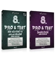 BİLFEN PRO&TEST 8. Sınıf Din Kültürü ve Ahlak Bilgisi - İngilizce Soru Bankası (2 Kitap)