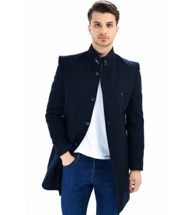 PLT8367 DEWBERRY ERKEK PALTO-LACİVERT