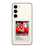 Samsung Galaxy S23 Uyumlu Carlos Sainz Desenli Şeffaf Telefon Kılıfı