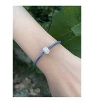 Gümüş Kazaziye Detaylı Açık Mavi Bileklik : Mavi - 17 cm : Mavi - 18 cm (Açık Mavi)