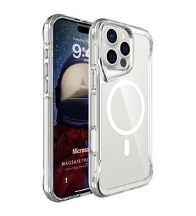 Microsonic Apple iPhone 16 Pro Max Kılıf MagSafe Trex Bumper Şeffaf (Renksiz)