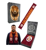 GALATASARAY ORİJİNAL LİSANSLI 5 YILDIZ KIRMIZI ŞAL ATKI UV KUTU HEDİYELİ