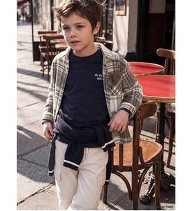 LCW Kids Kahverengi Ekose Desenli Gabardin Erkek Çocuk Gömlek