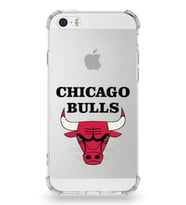 Apple iPhone 5SE Uyumlu Darbe Emici Antişok  Kapak Chicago Bulls Tasarımlı Şeffaf Silikon Kılıf