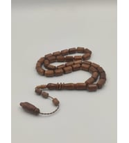 USTA İŞCİLİKLİ KUKA TESBİH 8 * 12 MM HALKALI KAPSÜL  KESİM TAKIMLI SİSTEMLİ PÜSKÜL (C. Kahverengi)