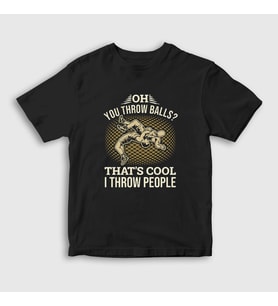 Presmono Unisex Çocuk Siyah Throw Ufc Mma Hediye Güreşçi Güreş T-Shirt 499301tt