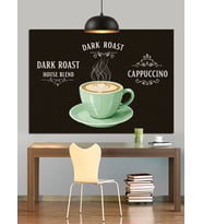 Cappuccino Kahve Dekoratif Kanvas - Mdf Ahşap Tablo