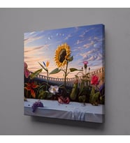 ÇİÇEKLER KANVAS TABLO 120x120cm (Karışık)