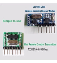4 Kanal 433Mhz RF Alıcı Verici Kit - 1527 Formatını Öğrenebilir