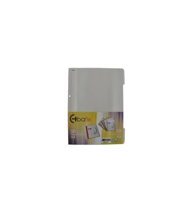 Bafix Telli A4 için Plastik Dosya Beyaz (50 Li Paket)