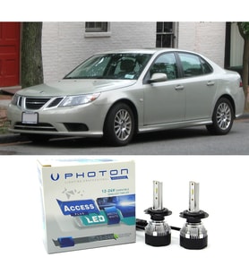 Saab 9-3 Led Xenon Uzun + Kısa Far Ampulü H4 Access Yeni Seri Beyaz