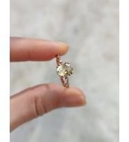 Barcelona Lemon Quartz Pırlanta Taşlı Yüzük - AK1386