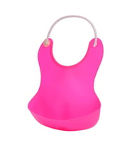 River World Çocuk Bebek Mama Önlüğü Dökülme Engelleyici Bükülebilir Pembe