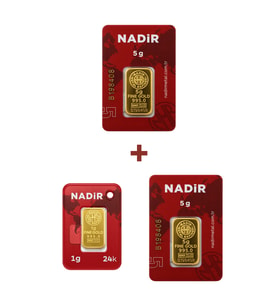 Nadir Gold 24 Ayar 11 Gram Külçe Altın (2 Adet 5 Gram Külçe Altın + 1 Adet 1 Gram Külçe Altın )