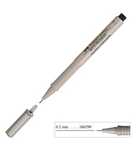Faber Castell Ecco Pigment Çizim Kalemi 0.2 mm Siyah