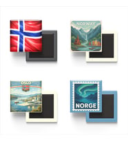 Buzdolap Magnetleri - Norveç Oslo - Norway - 4'lü Set Magneti
