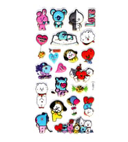 Sticker Kabartmalı Stiker Defter, Planlayıcı Etiket (limyl-021) - 17X9 cm - Kpop BT21 BTS