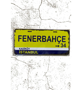 "Fenerbahçe" MDF Plaka - Yön Tabela 11x24 cm